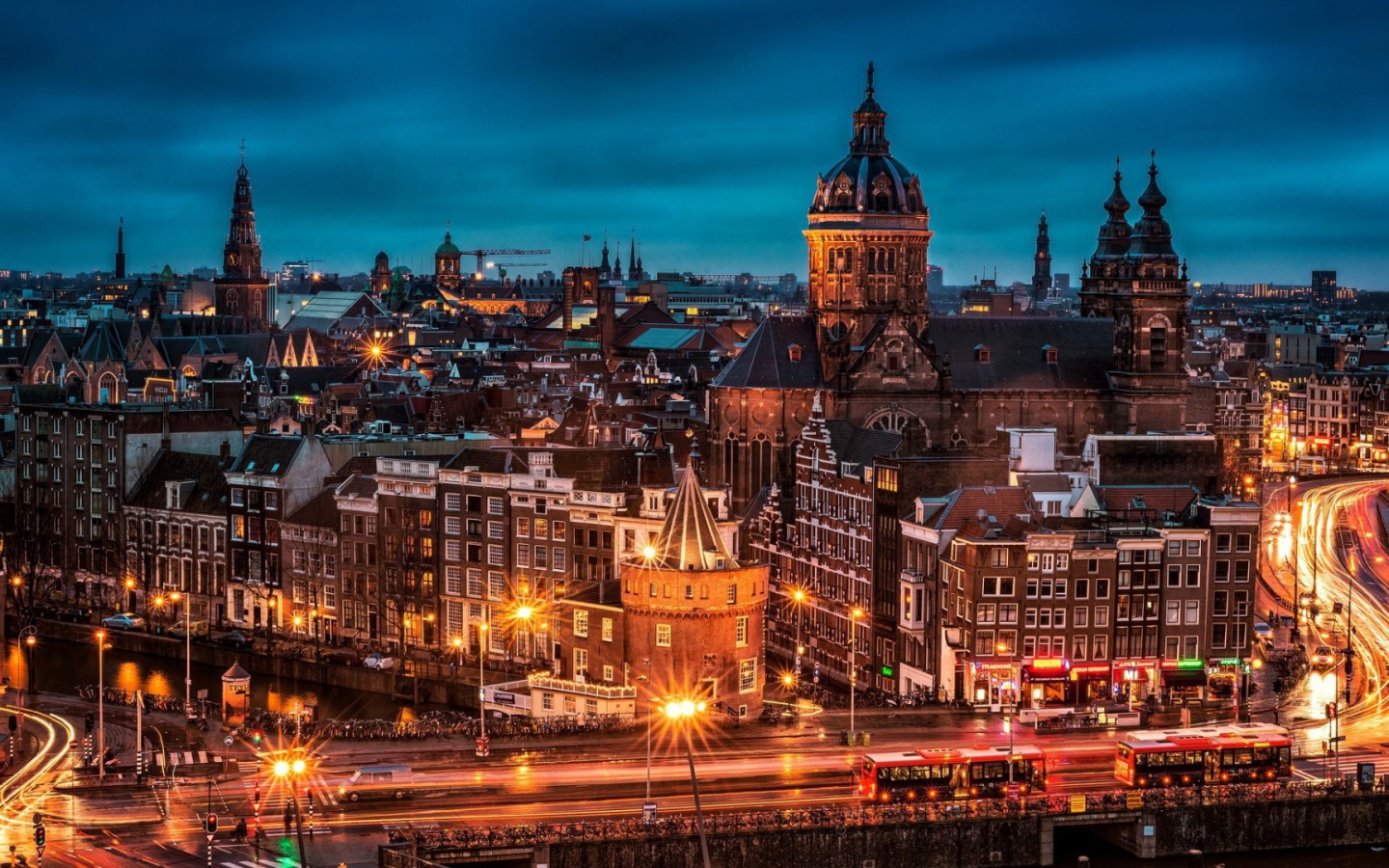 Ночной Амстердам, Нидерланды