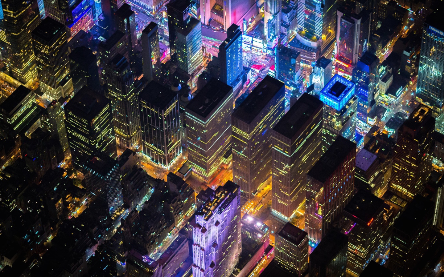 Вид на город в ночи