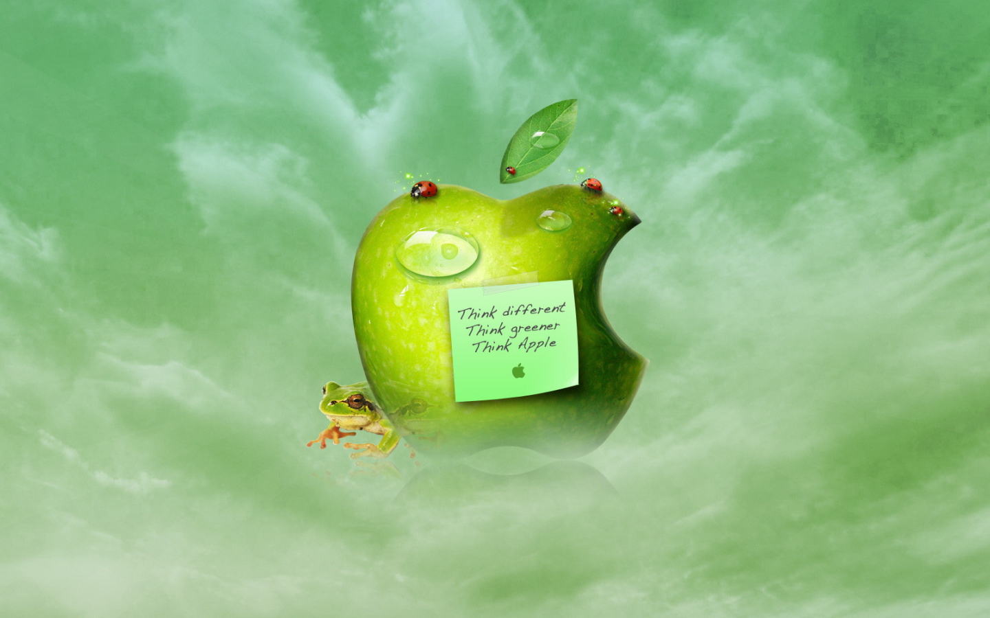 Надпись на знаке Apple