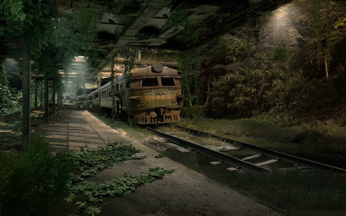 Заброшенный железнодорожный вокзал