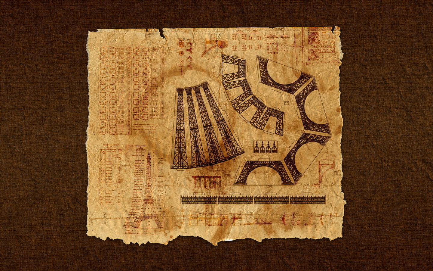 Старый чертеж башни