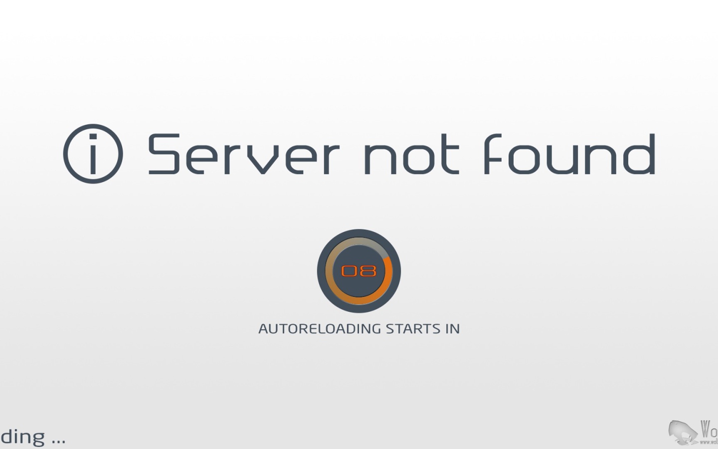 Перезагрузка после ошибки поиска сервера