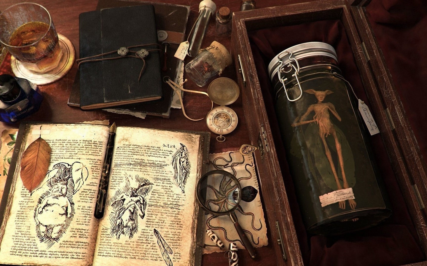 Набор ученого 18 века