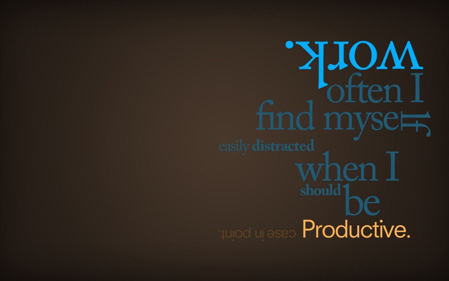 Работать нужно продуктивно