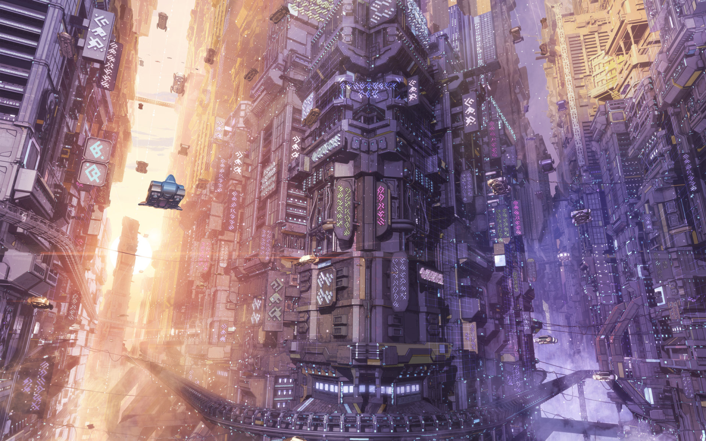 Город будущего в стиле стимпанк, работа художника ArseniXC