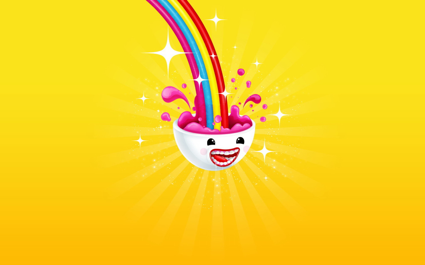 Брызги на желтом фоне