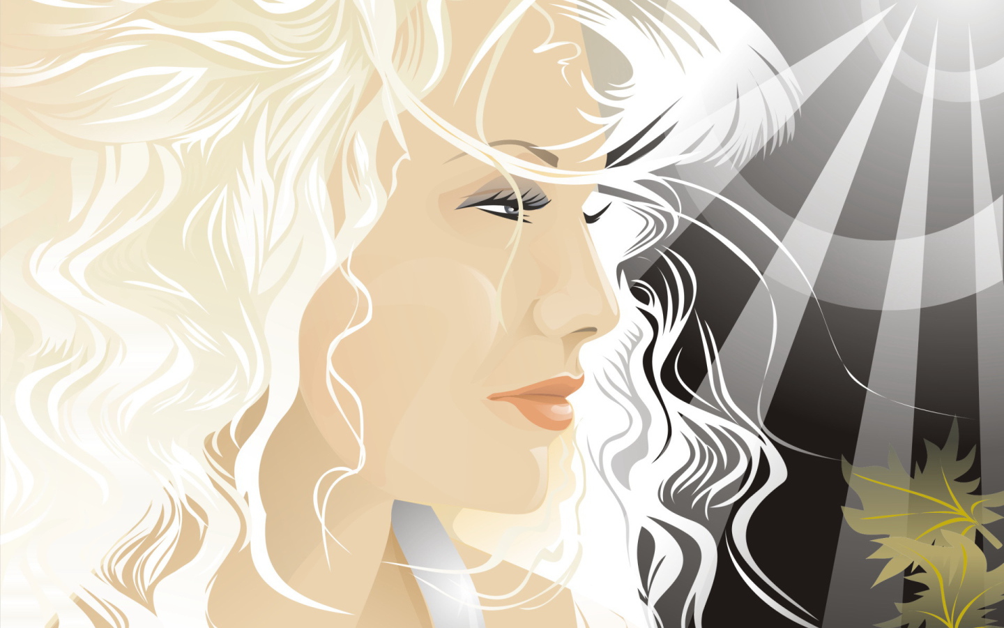 Блондинка в лучах солнца