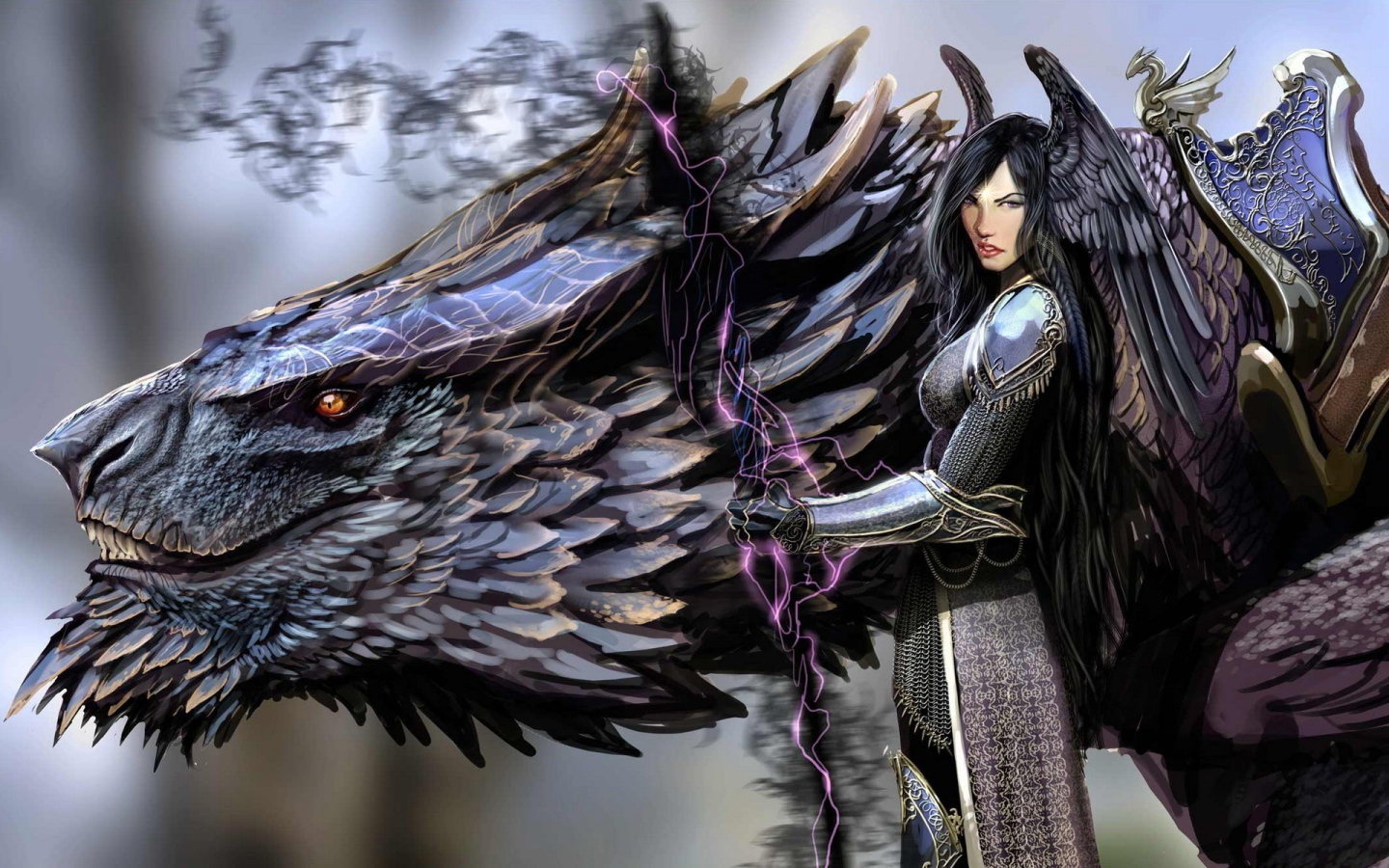 Anime girl holds power over the dragon