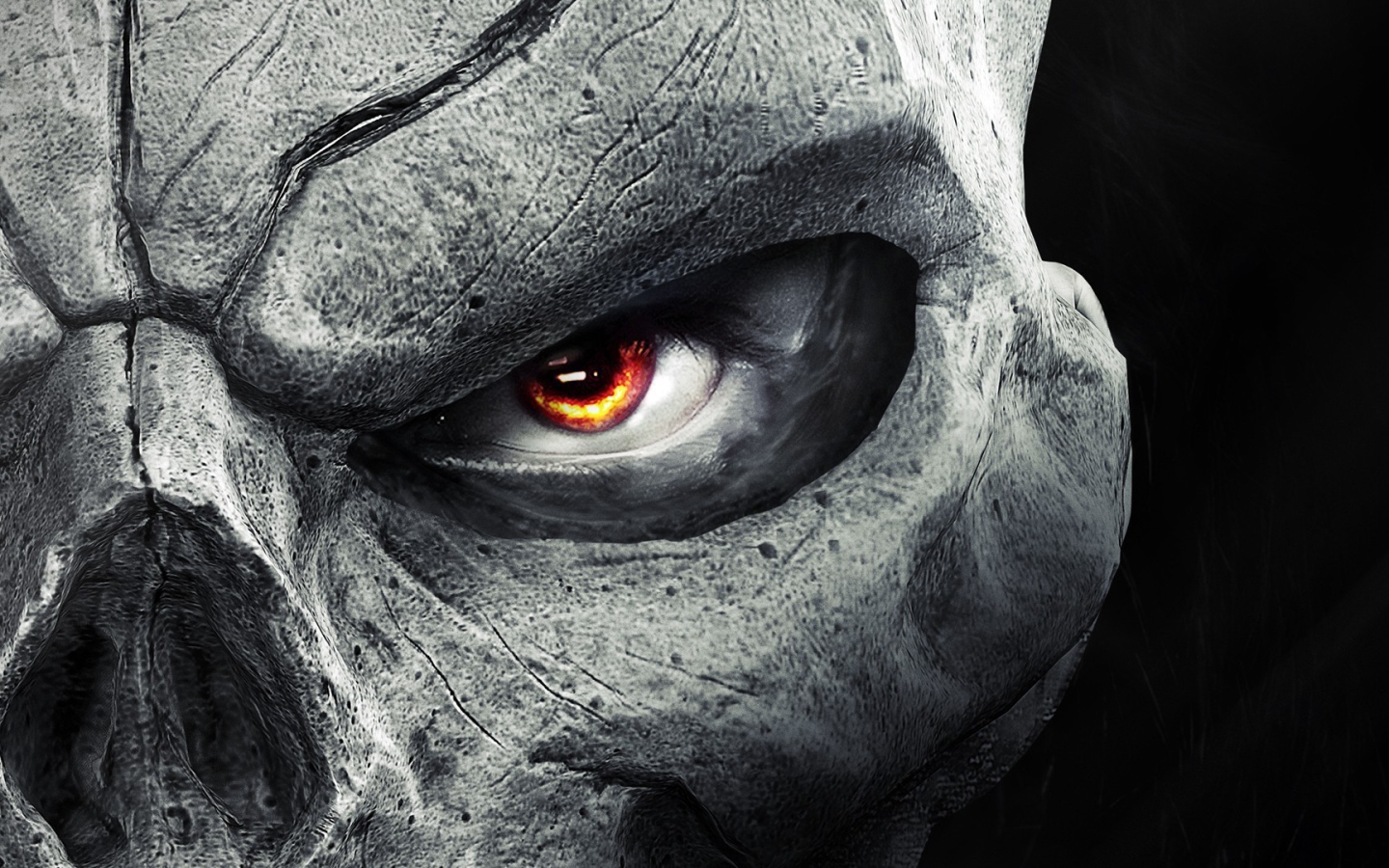 Глаз солдата в маске черепа