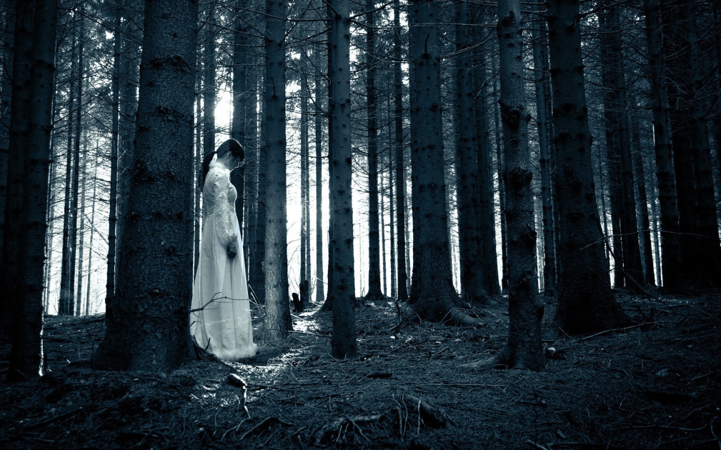 Привидение девушки в белом платье