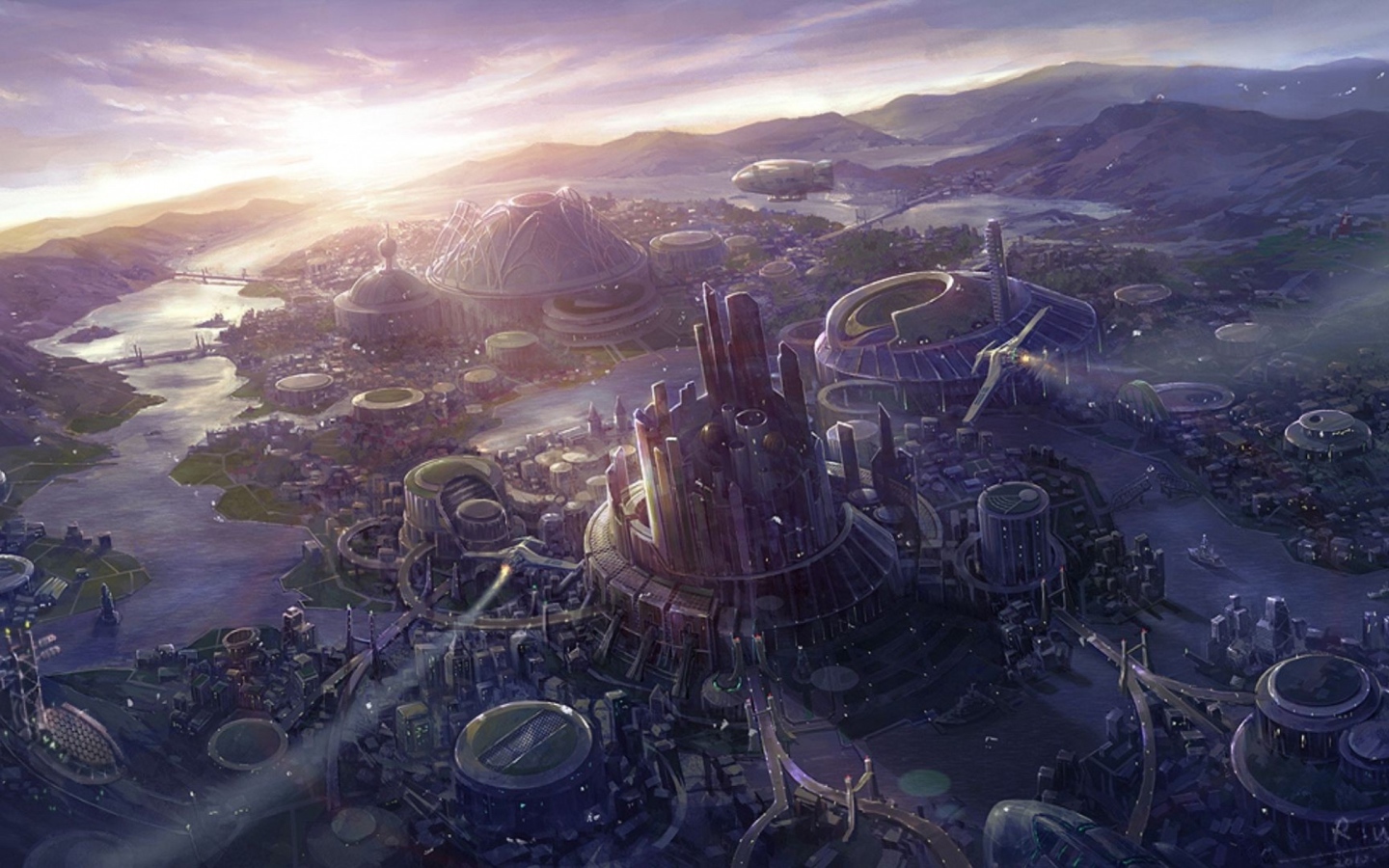 Кольцевой город в будущем