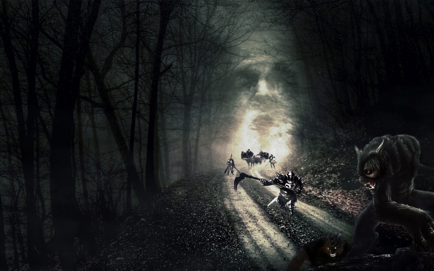 Дорога смерти в темном лесу