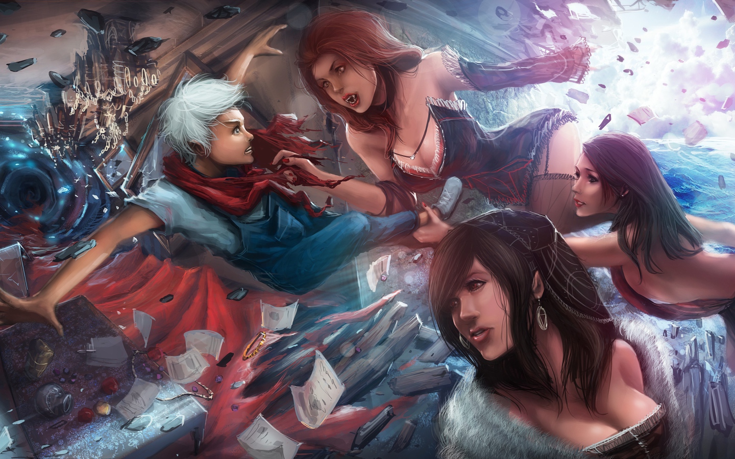 Вампиры напали на человека