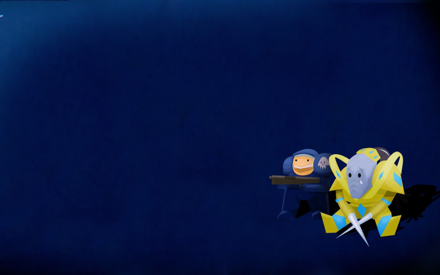 Голубой фон, игра Starcraft II