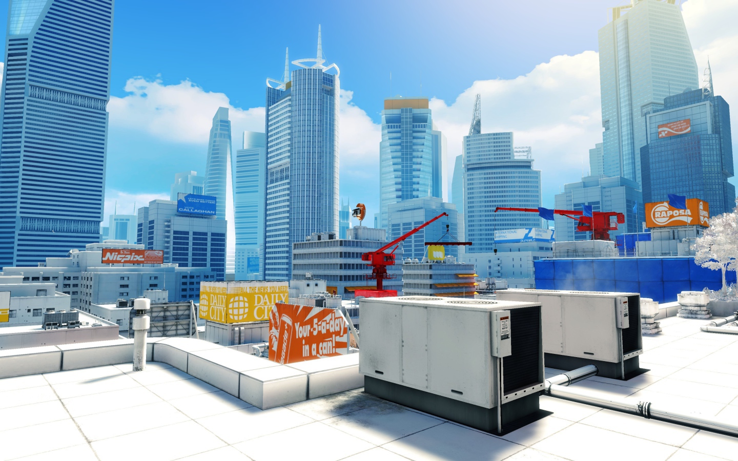 Строительство небоскребов в игре Mirror's Edge