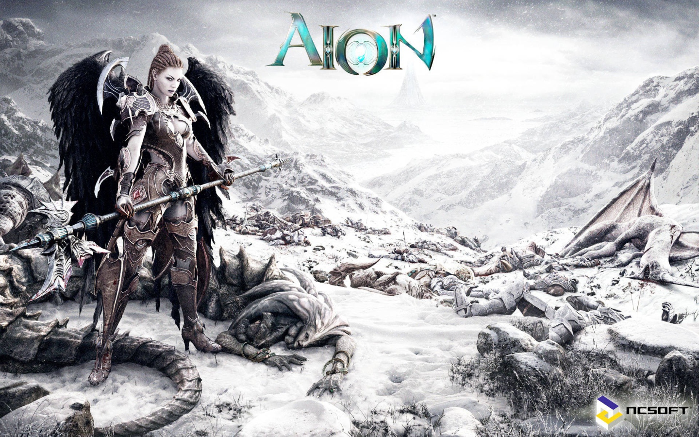 Девушка воин из игры Aion Online