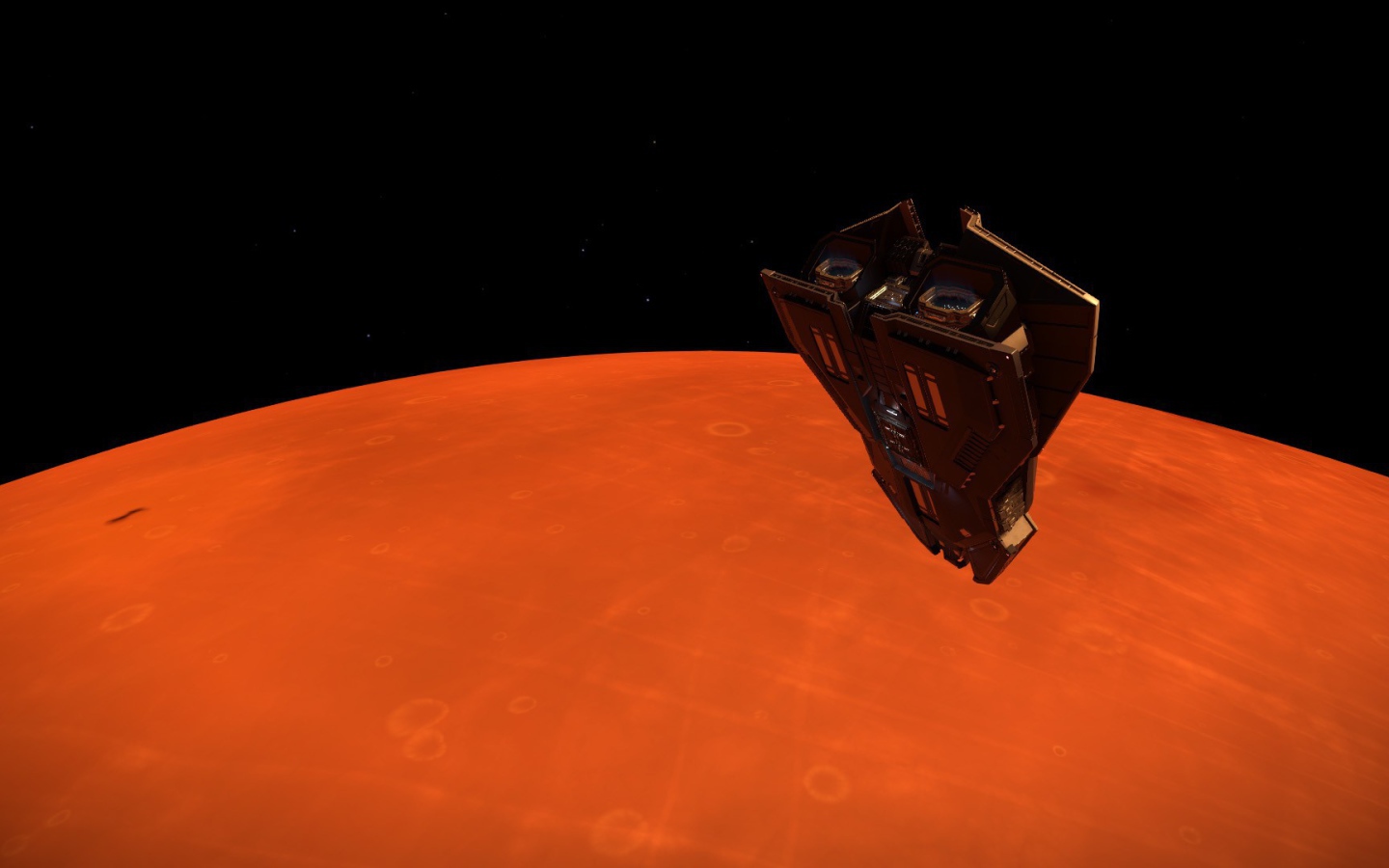 Посадка на красную планету в игре Elite Dangerous