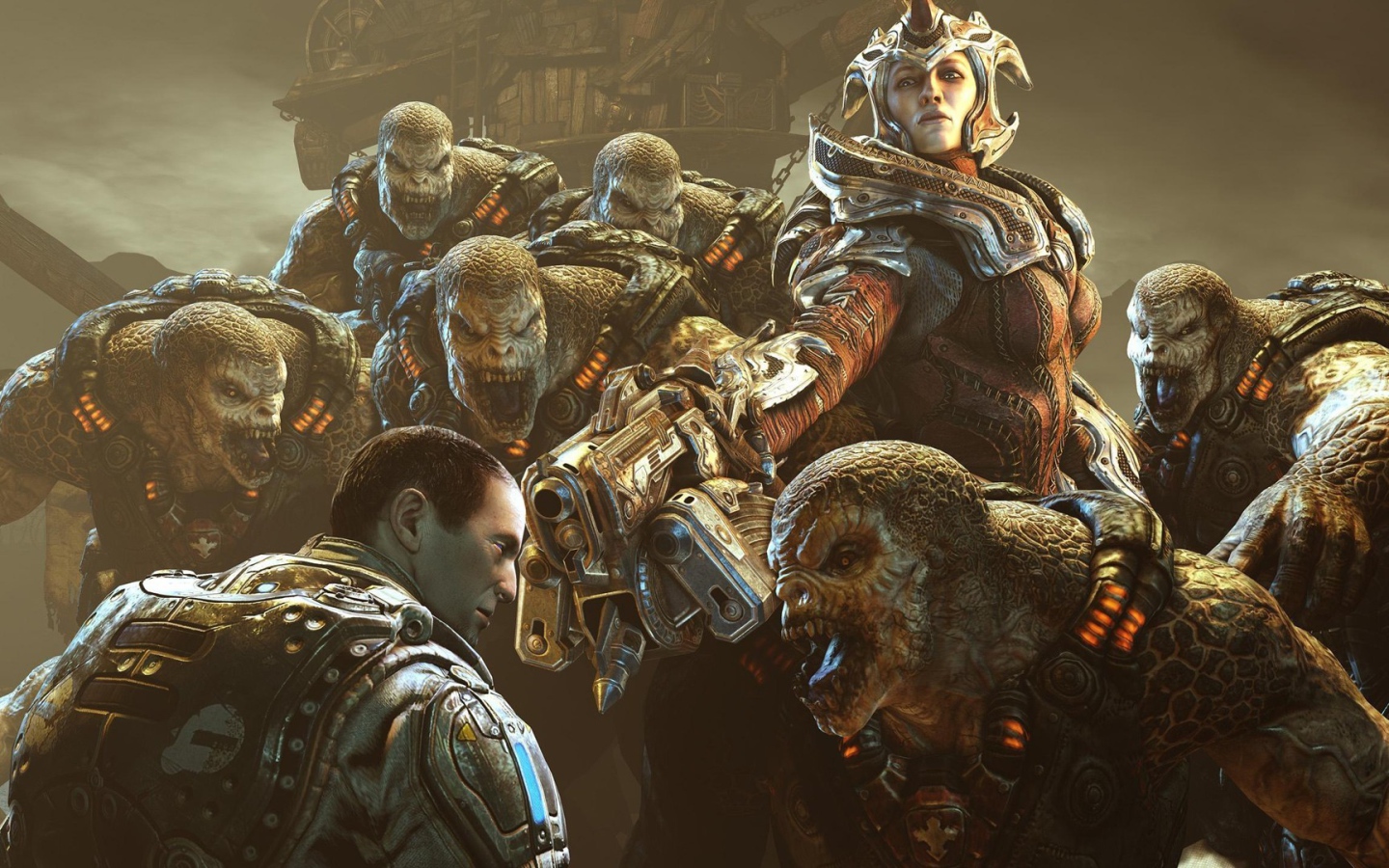 Монстры из игры Gears of War