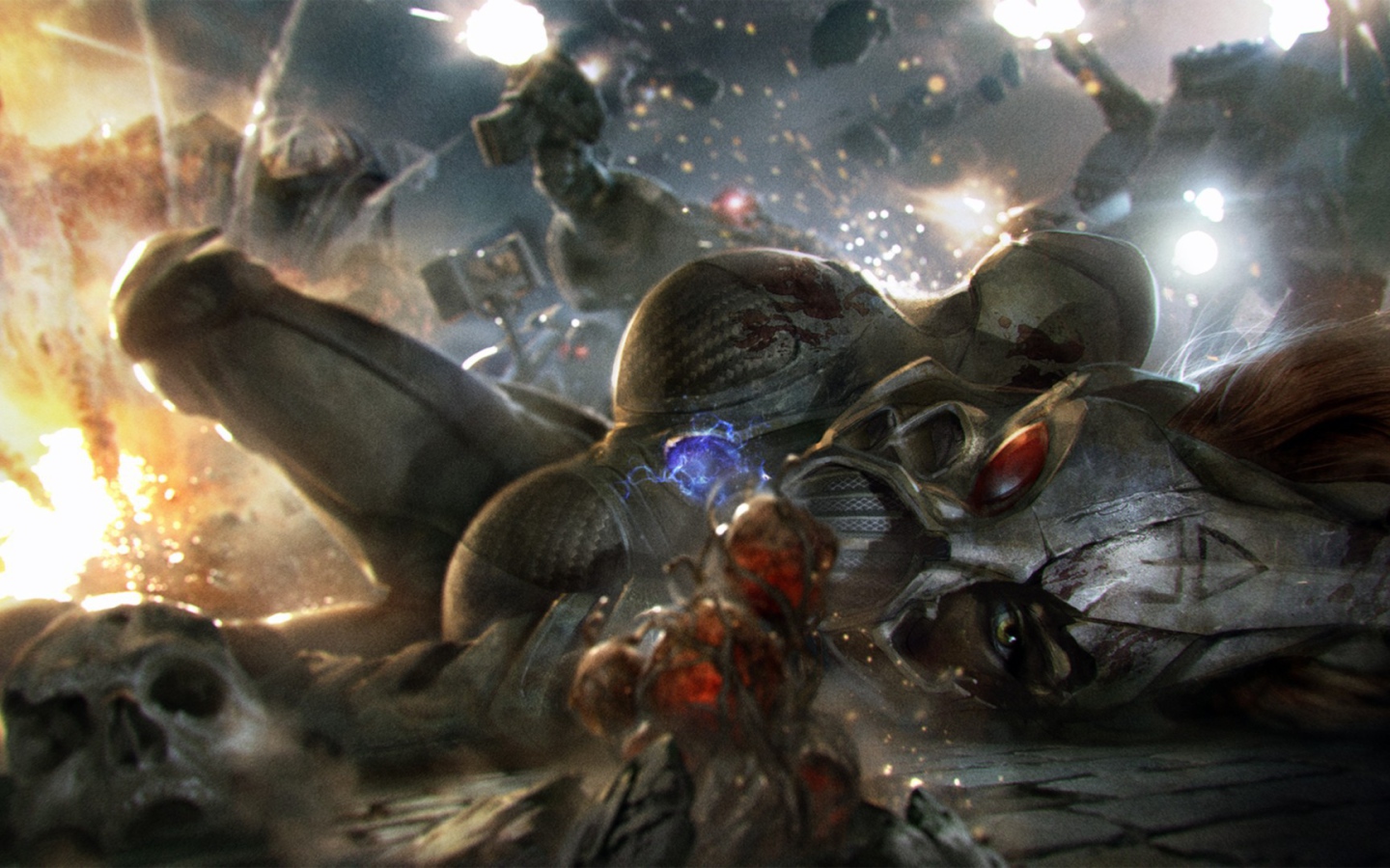 Поверженный Эльдар в игре Warhammer 40000