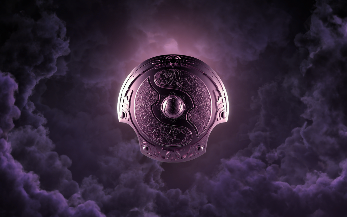 Фиолетовый щит на экране загрузки игры Dota 2