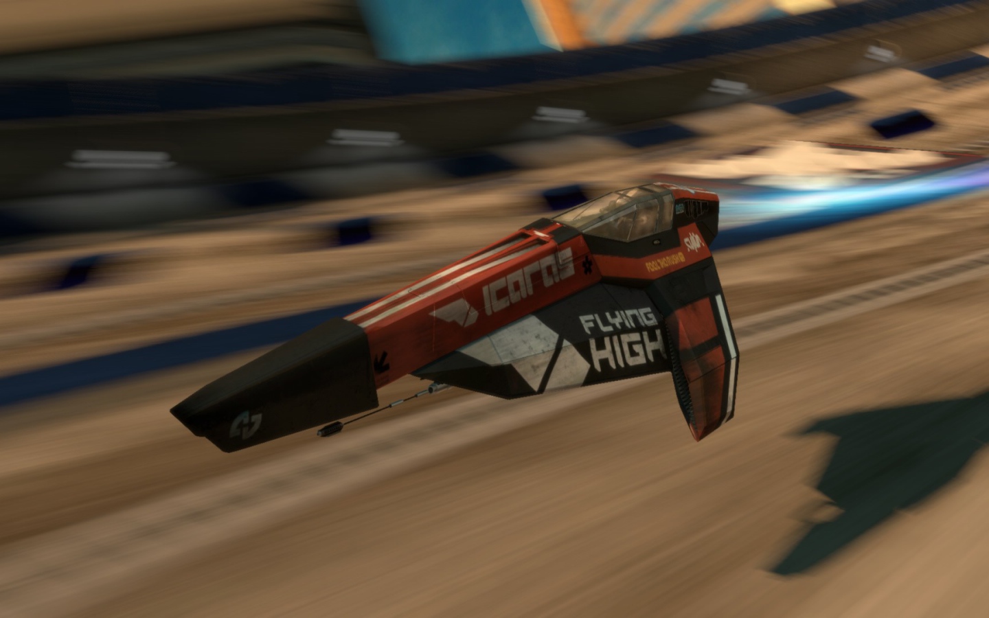 Гоночный аппарат в игре Wipeout 2048