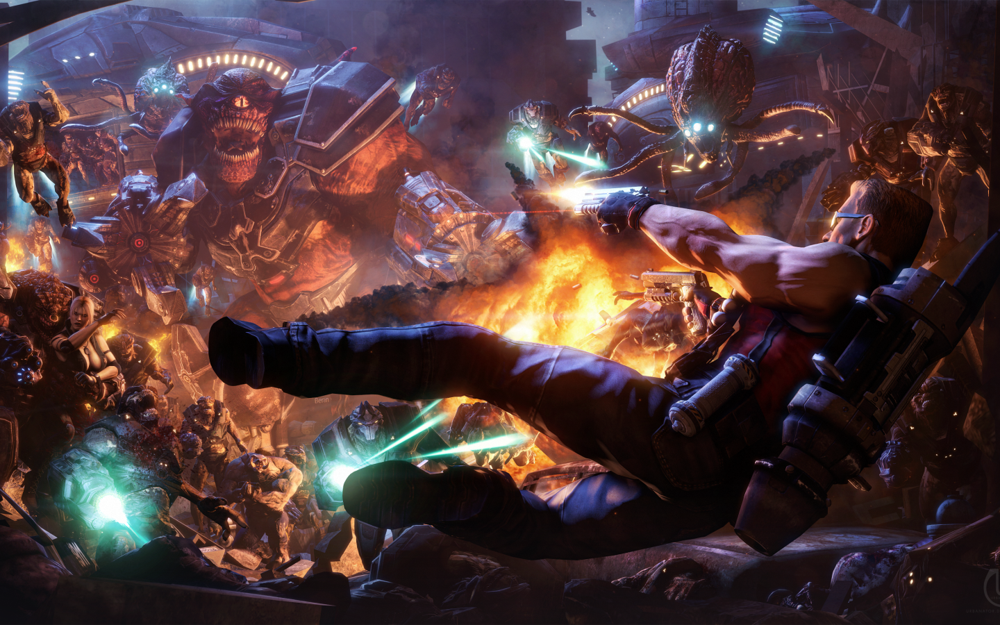 Сражение в игре Duke Nukem