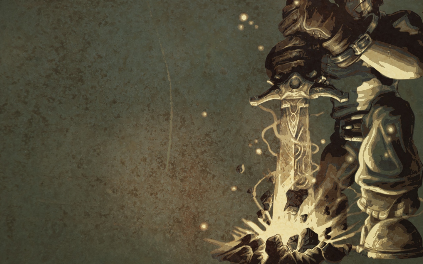 Персонаж игры Fable с мечом