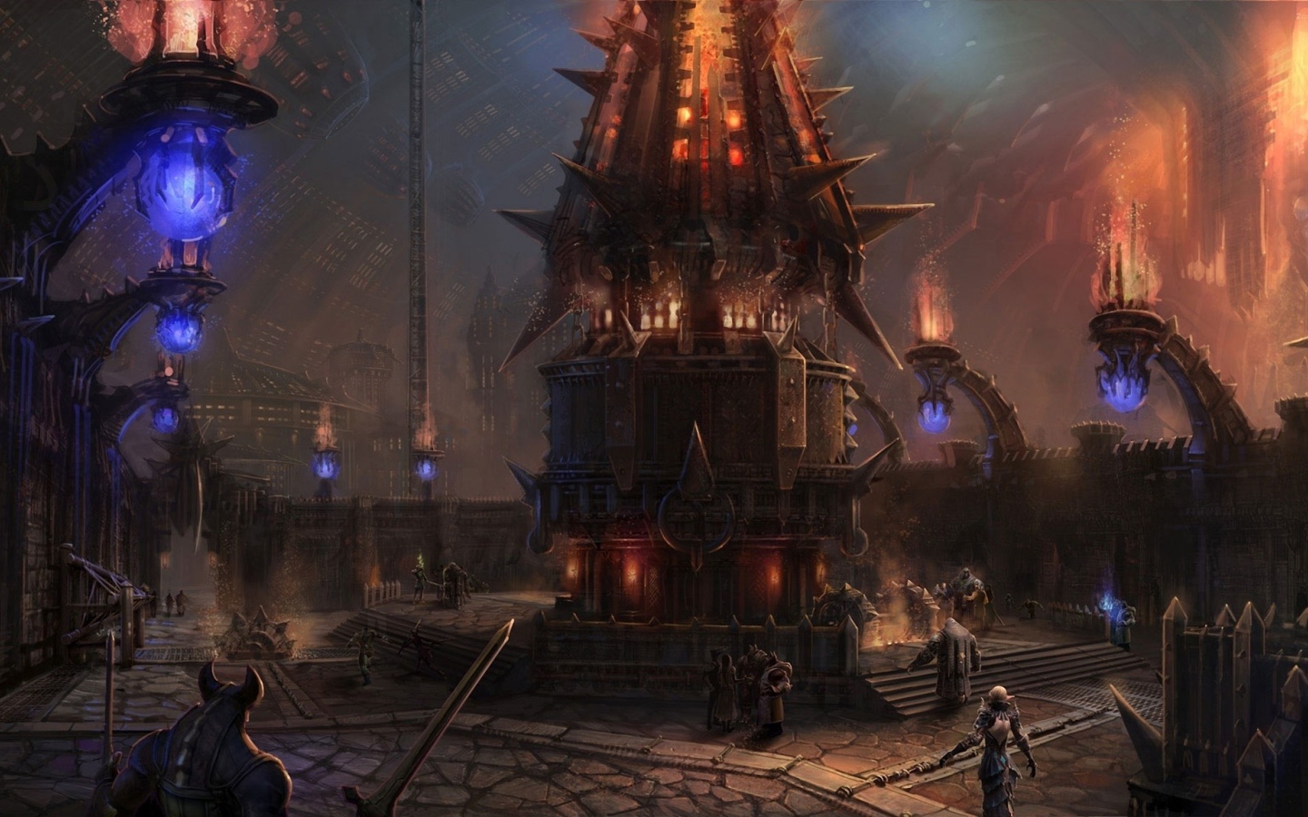 Зал внутри здания в игре Tera