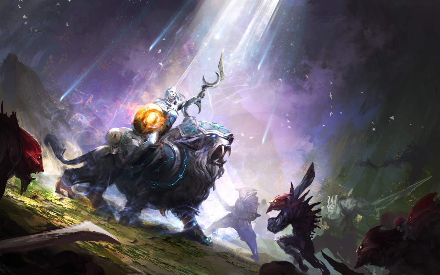 Луна идет в атаку в игре Dota 2