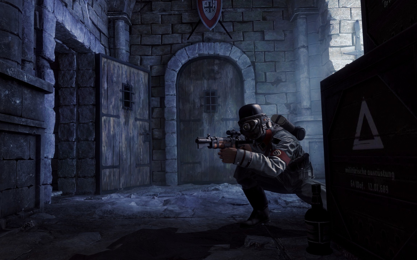 Солдат в игре Wolfenstein The Old Blood