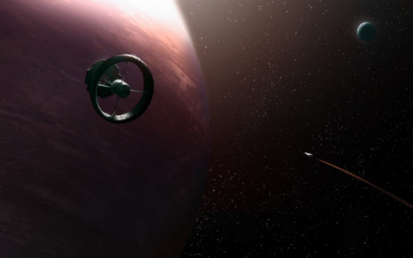 Станция на орбите планеты, игра Elite Dangerous