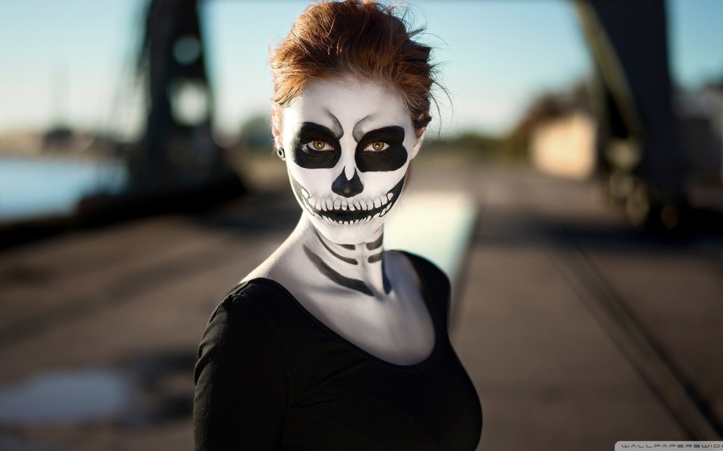 Боди арт на лице у девушки