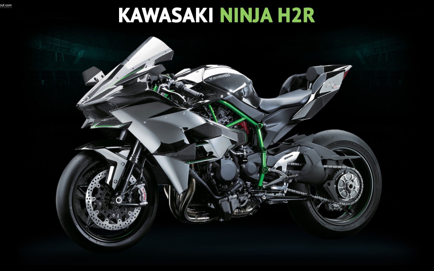 Спортивный мотоцикл Кавасаки Ниндзя, черный