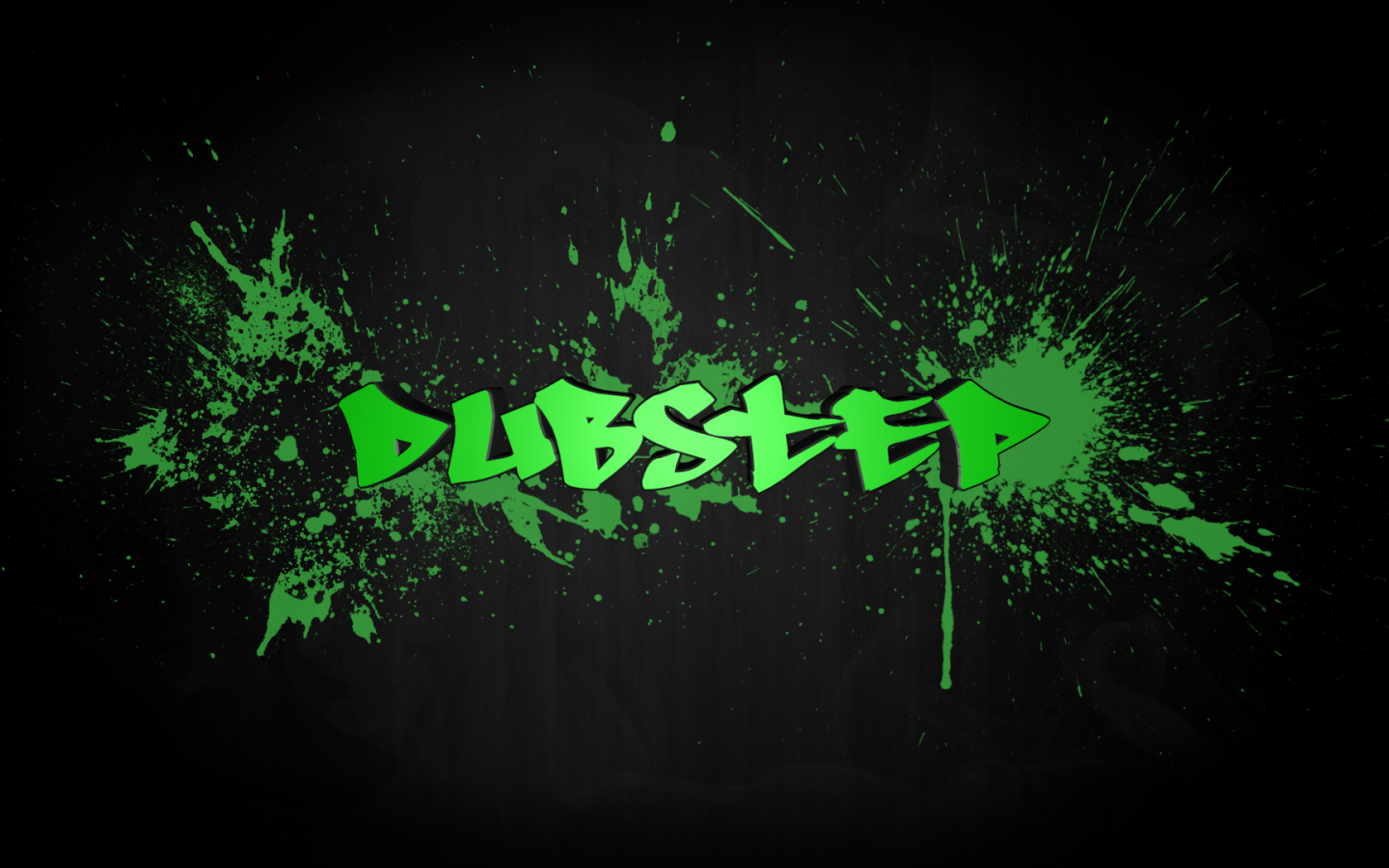 Музыкальный стиль Даб-степ, зеленая надпись
