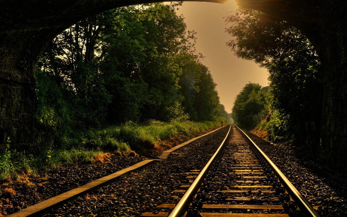 Железная дорога выходит из тоннеля