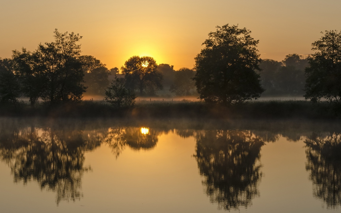 Вечерний туман над рекой