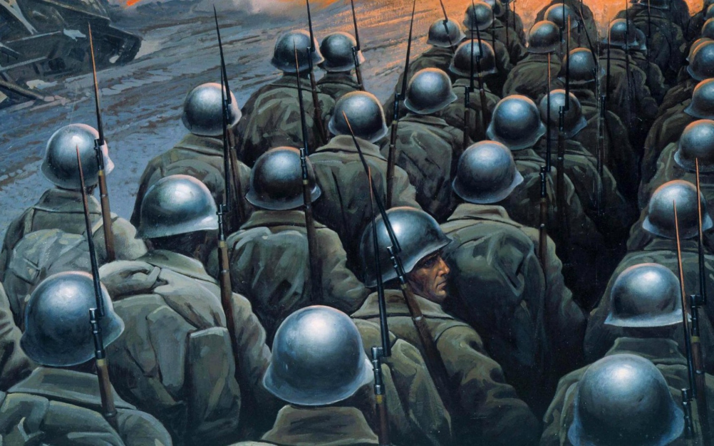 Солдаты идут на войну