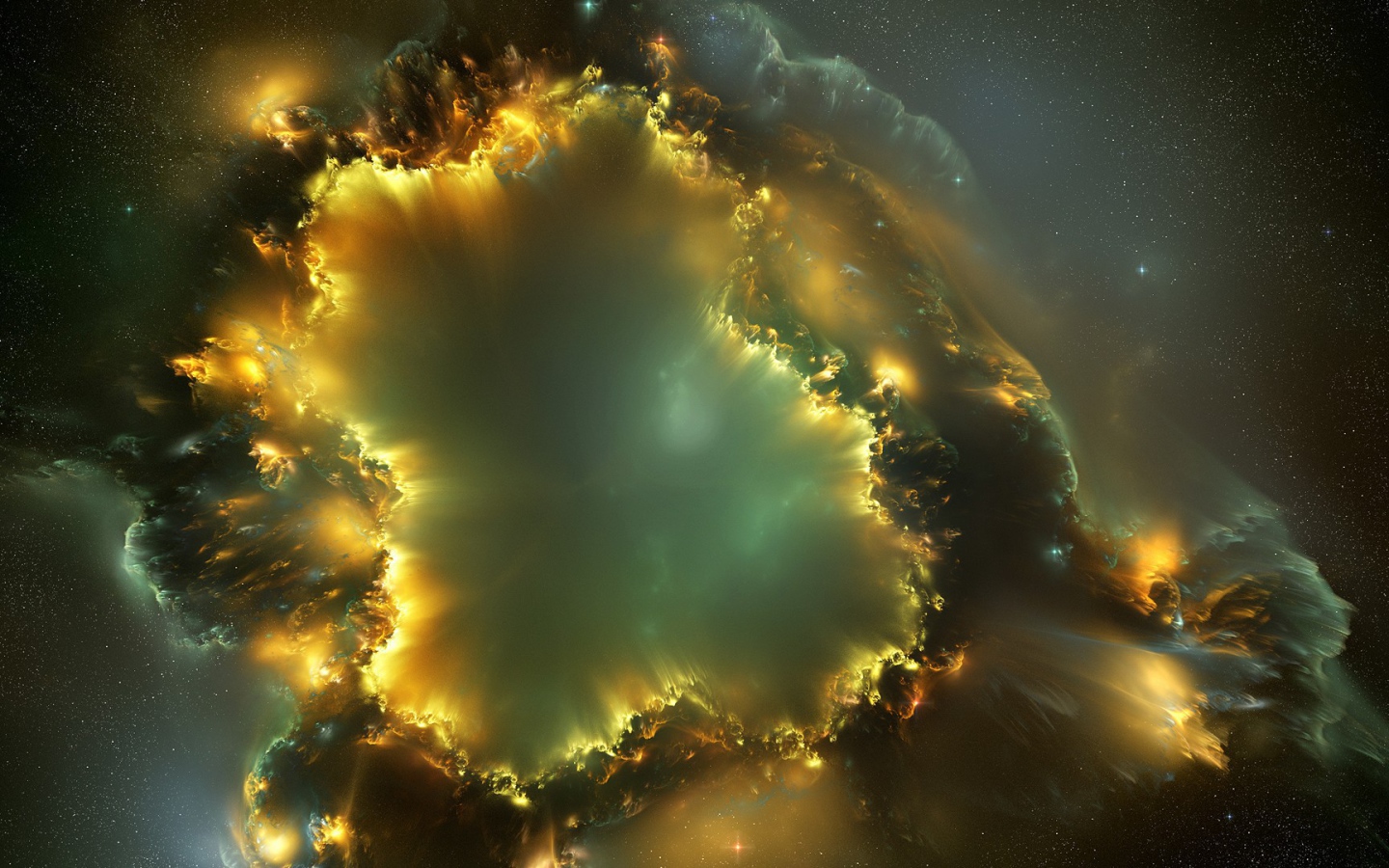 Пылающая звездная туманность