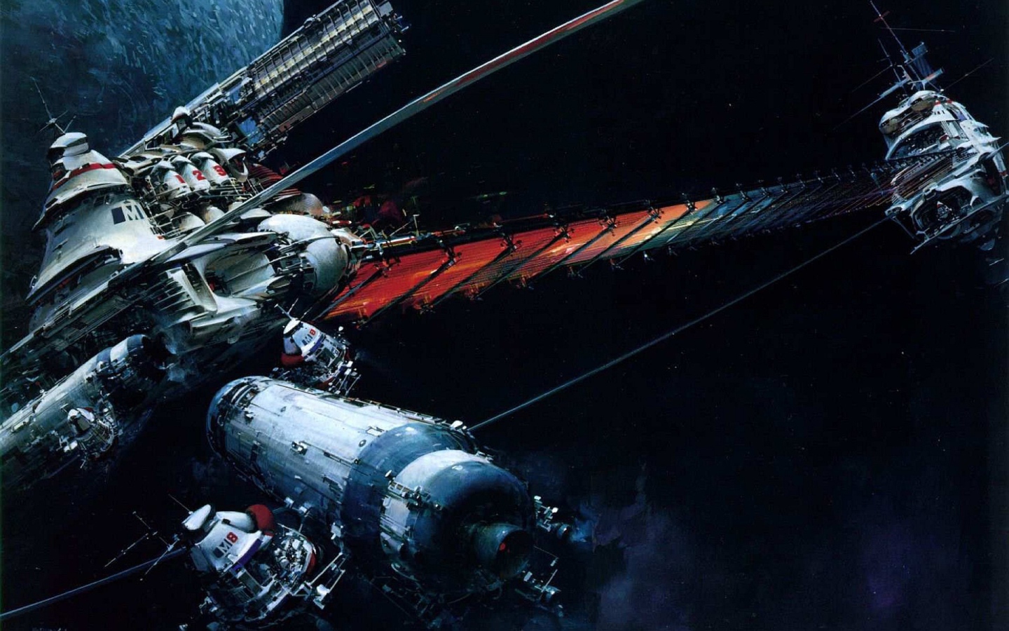 Мост между космическими станциями на орбите