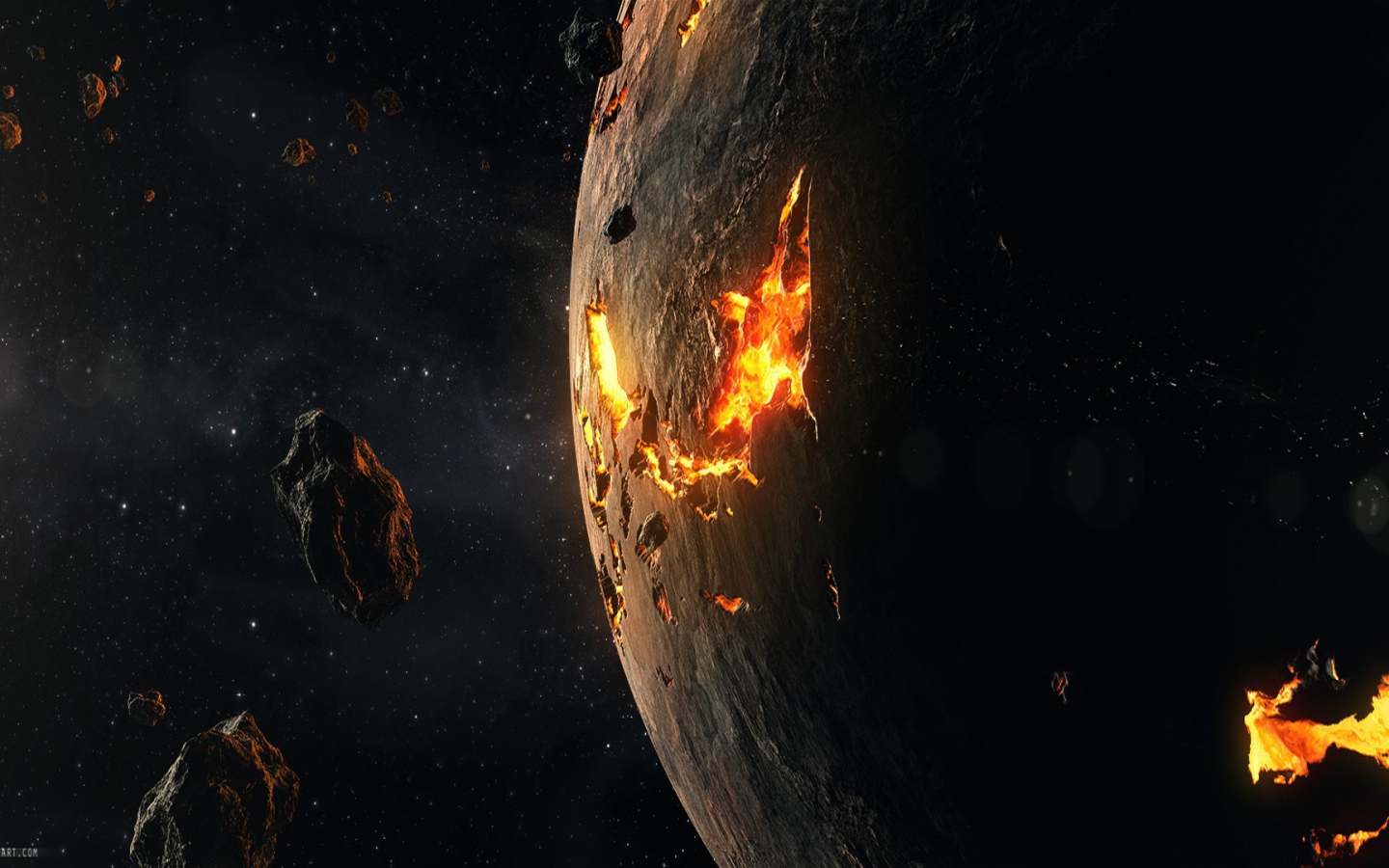 Огненные раны на поверхности планеты