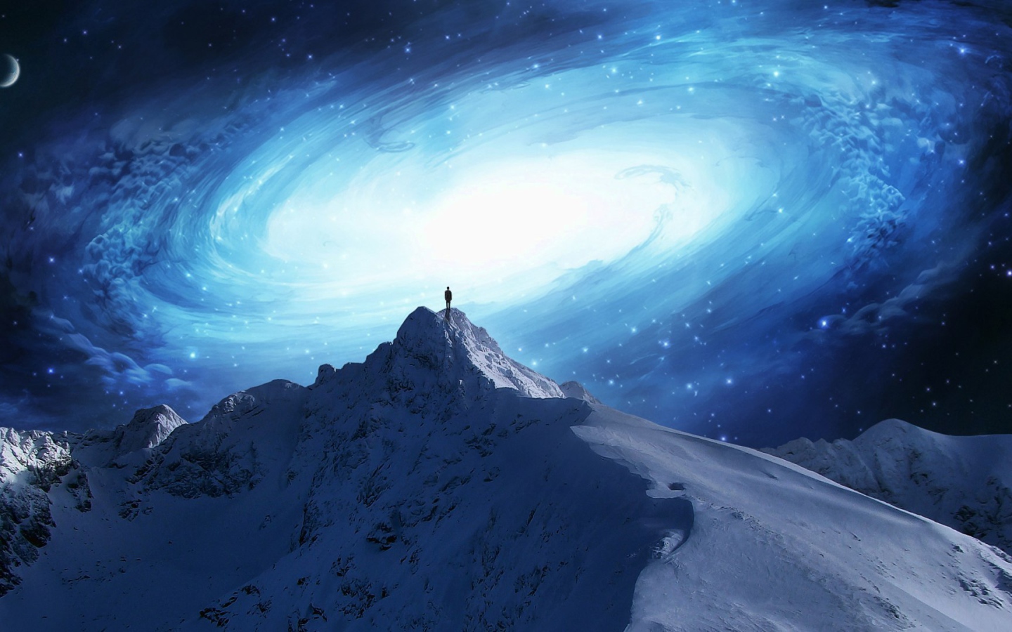 Галактика над вершиной горы