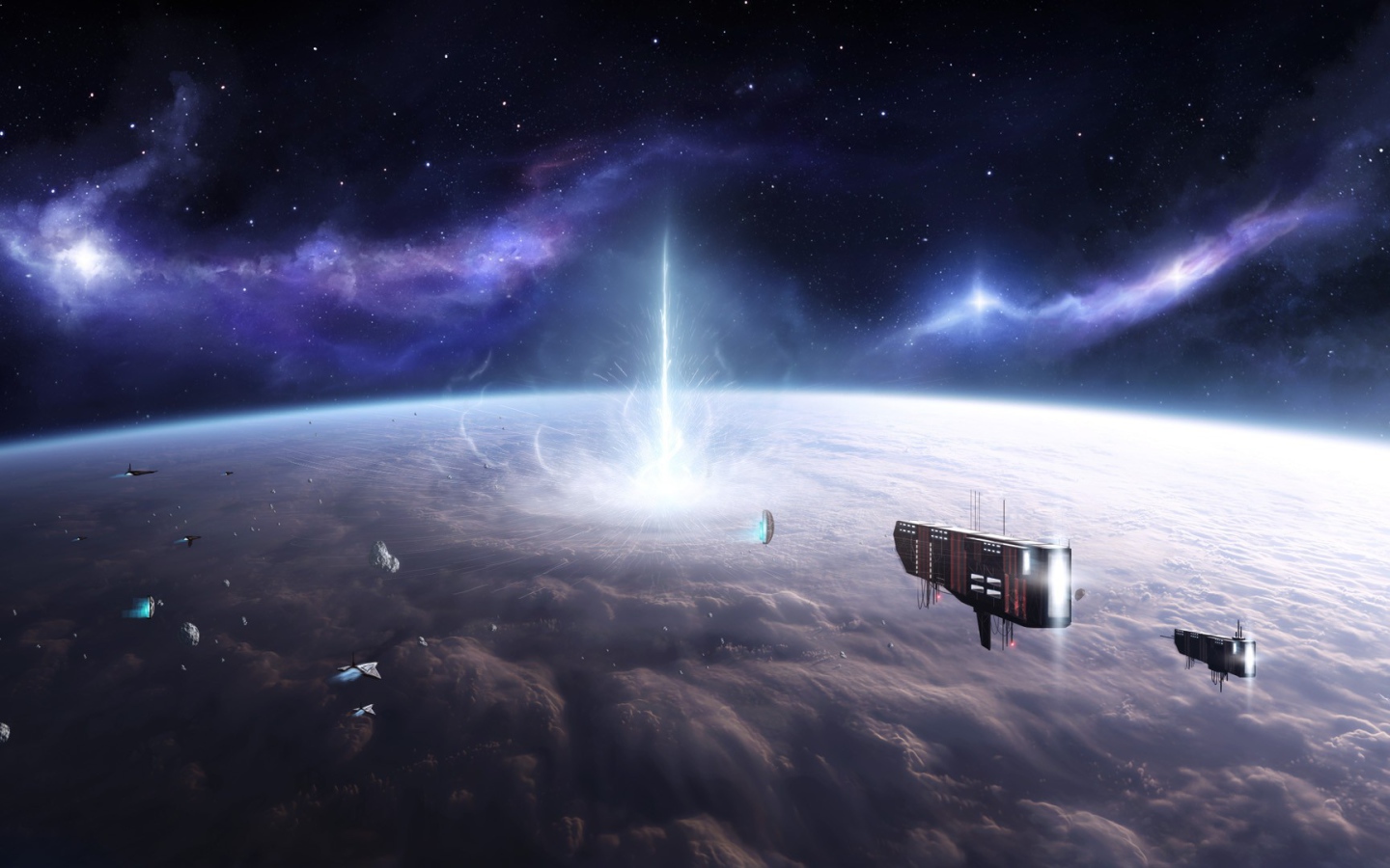 Корабли улетают с гибнущей планеты