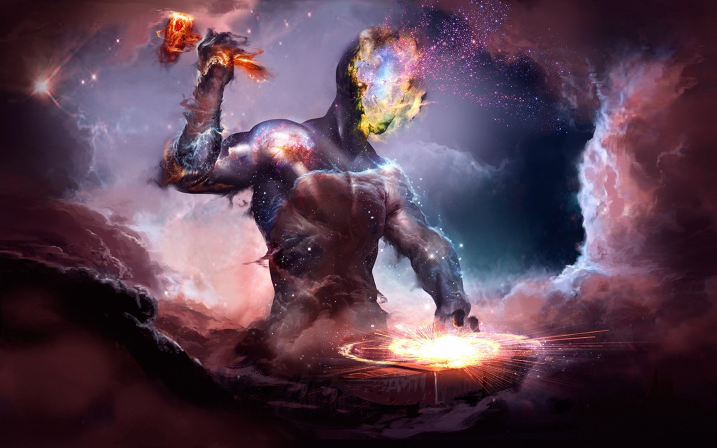 Кузнец галактик за работой