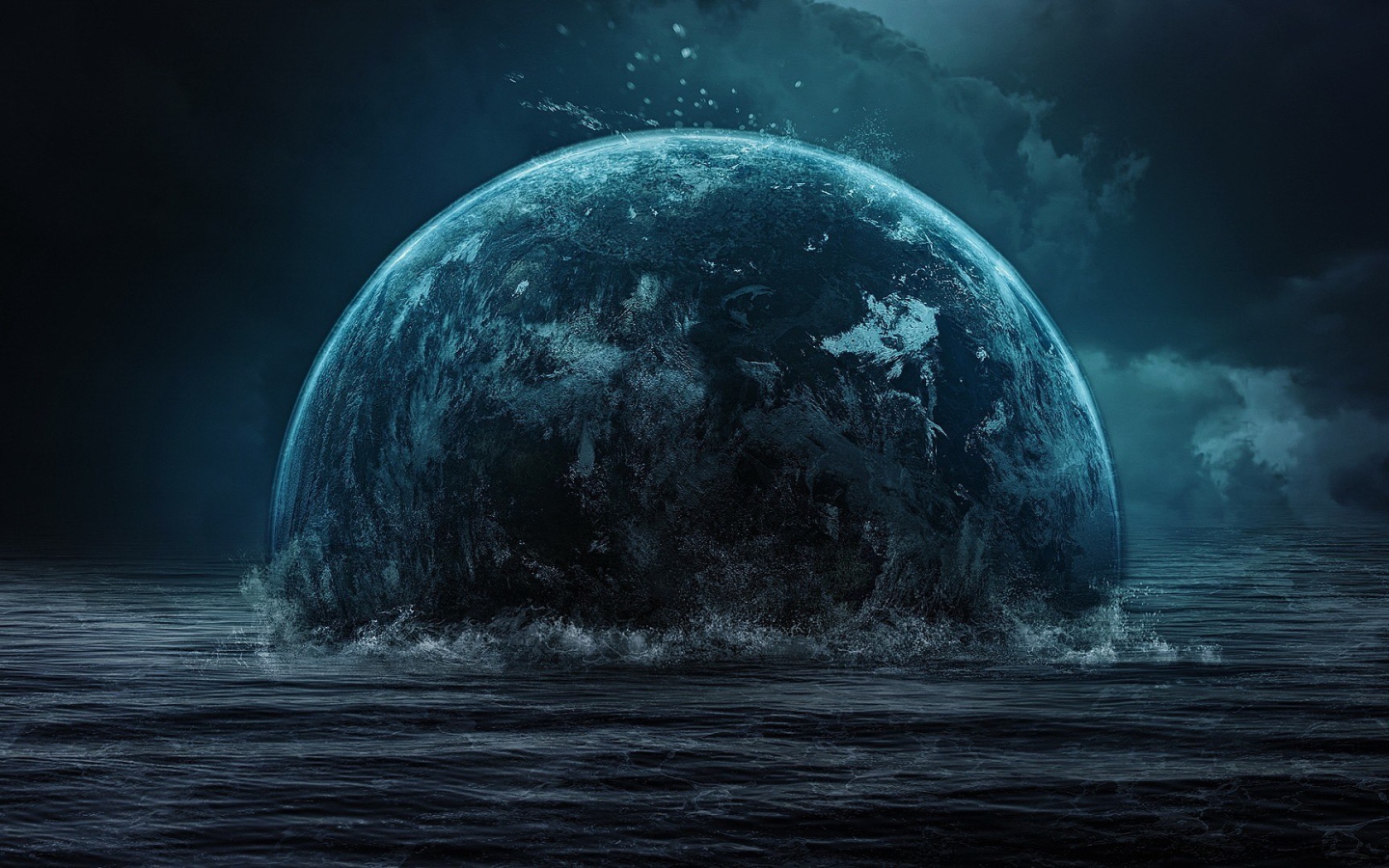 Земля погружается в воду