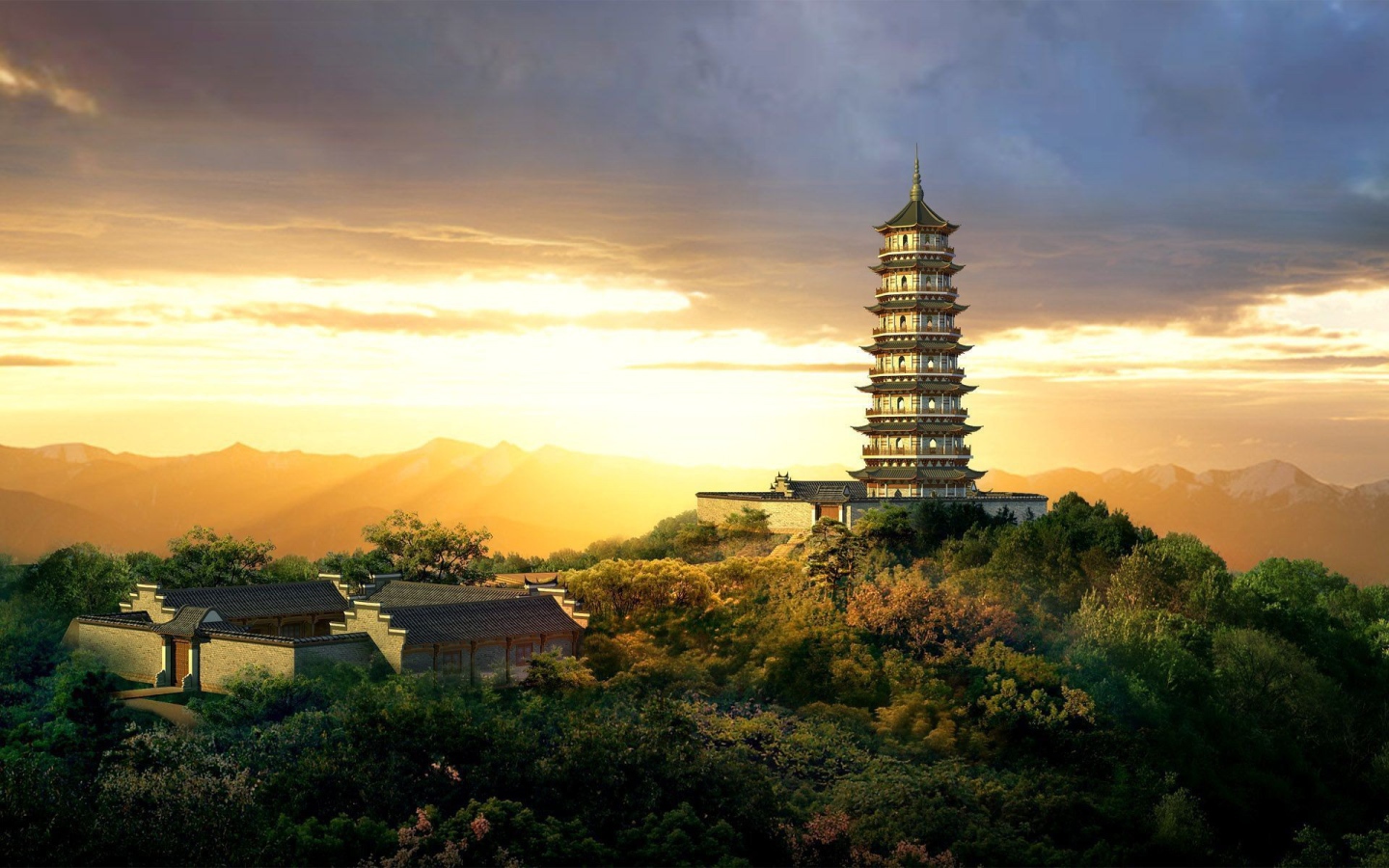 Пагода в юго-восточной Азии