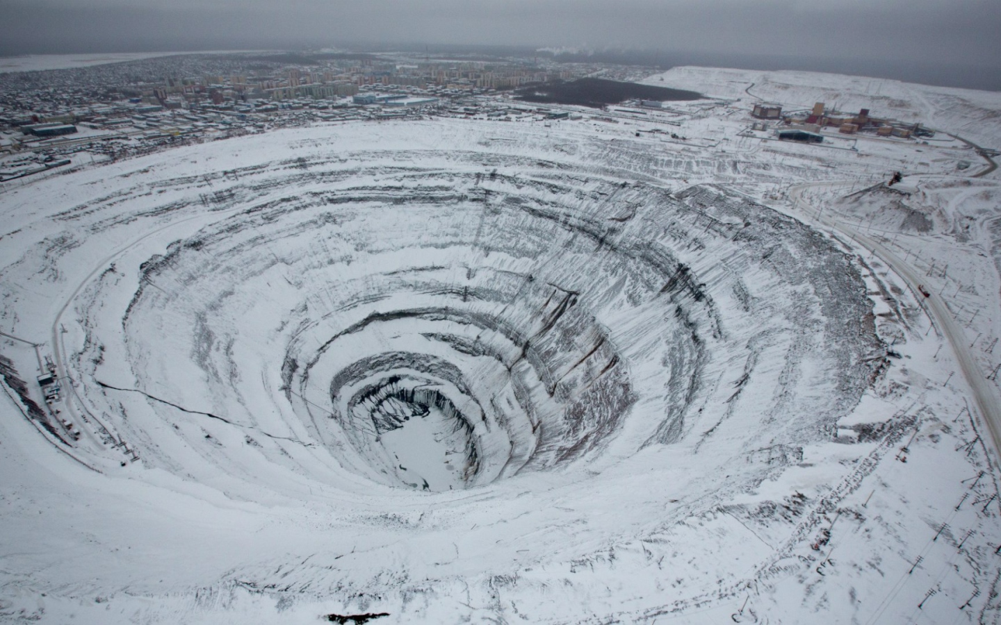 Карьер в городе Мирный,Якутия