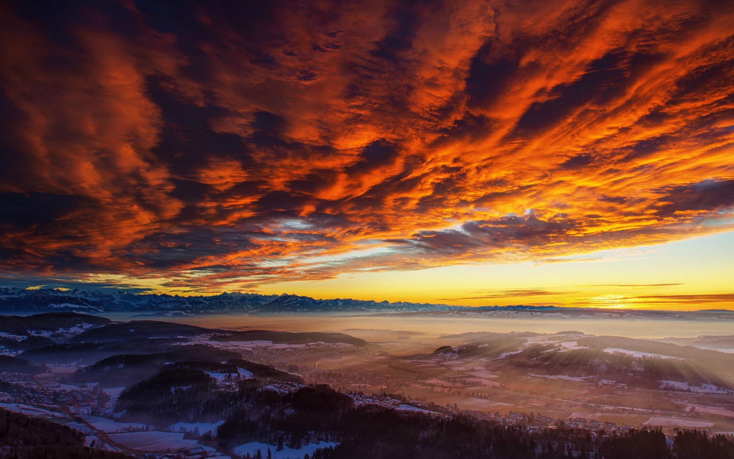 Горный пейзаж в Швейцарии
