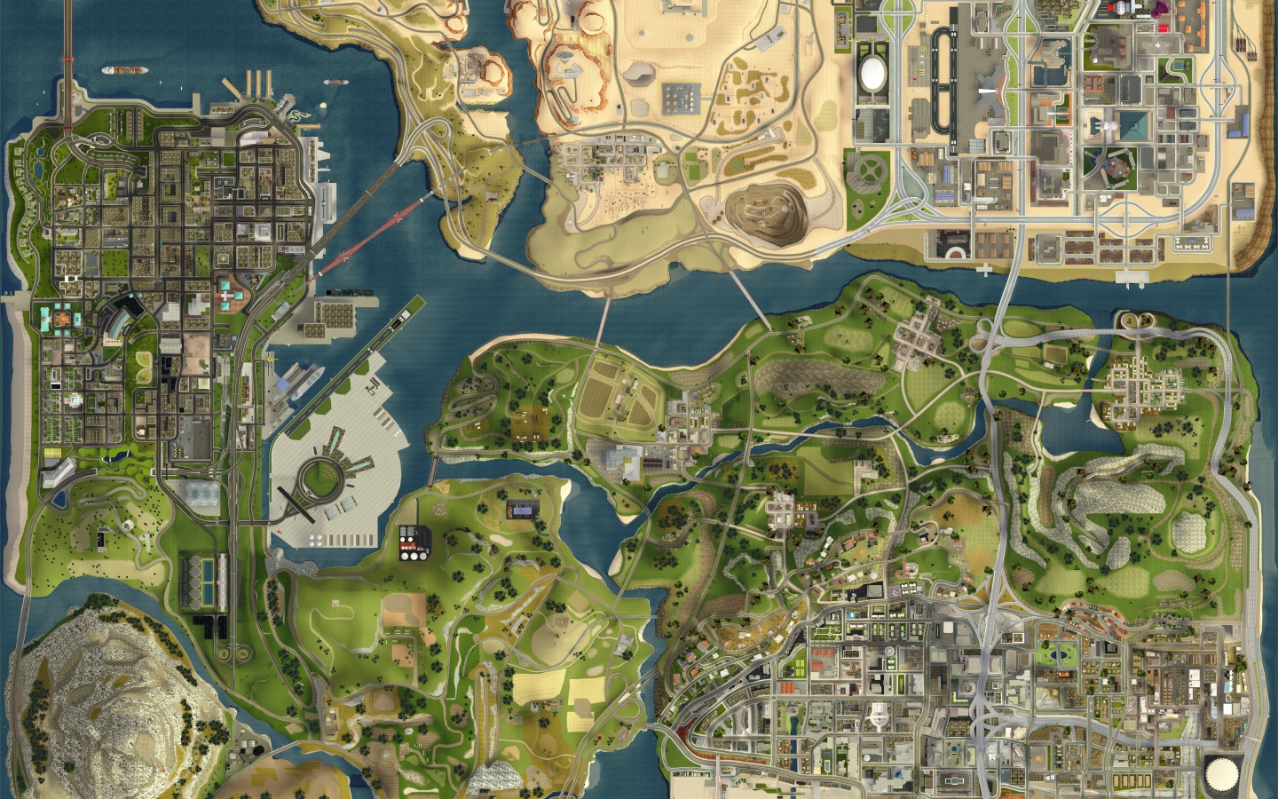 Карта мира Grand Theft Auto