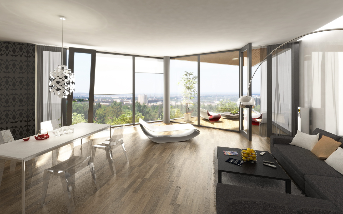 Черно белый дизайн квартиры