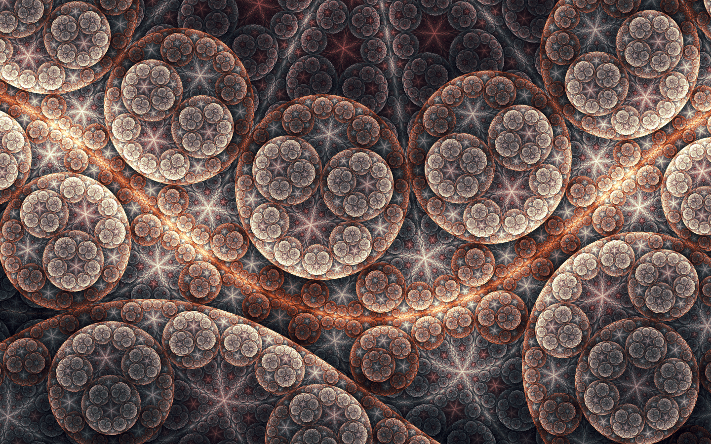 Абстрактные круги, фрактальный рисунок